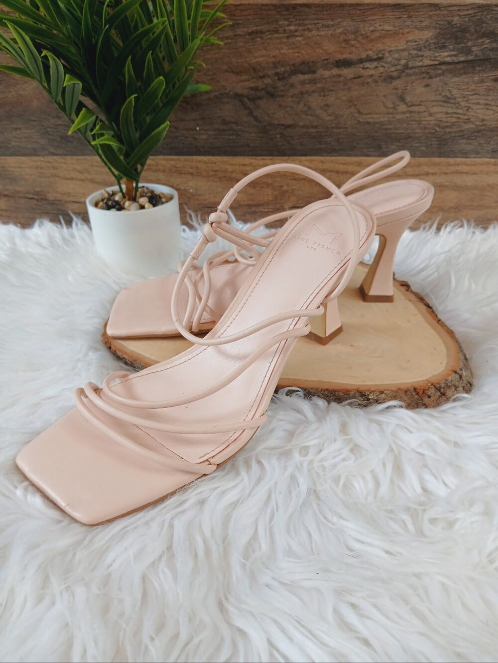 Marc Fisher Baby Pink Strappy Sandals